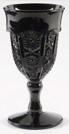 Paneled Daisy and Finecut Black by Indiana Glass