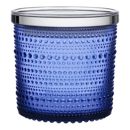Kastehelmi Ultramarine Blue 4" Storage Jar & Lid