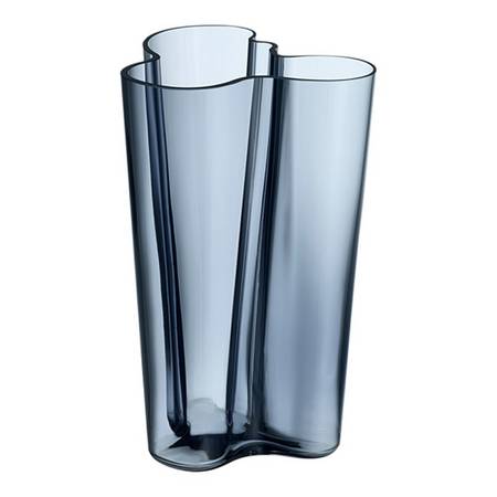 Alvar Aalto Rain Blue 10" Flower Vase