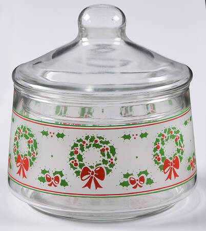 Victorian Christmas Candy Dish & Lid