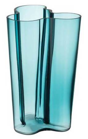 Alvar Aalto Sea Blue 10" Flower Vase