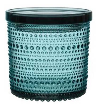 Kastehelmi Sea Blue 4" Storage Jar & Lid