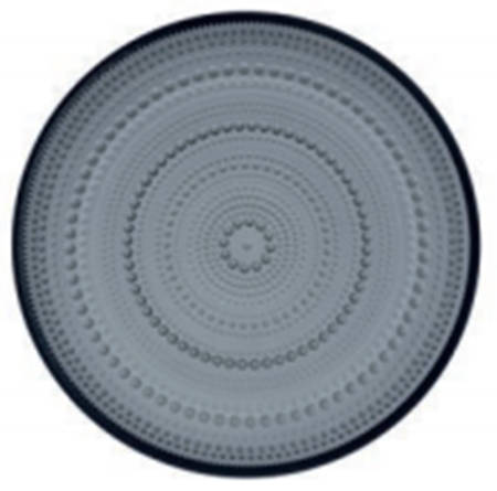 Kastehelmi Dark Grey Dinner Plate