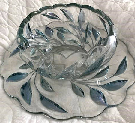 1008-Blue Flash by Indiana Glass