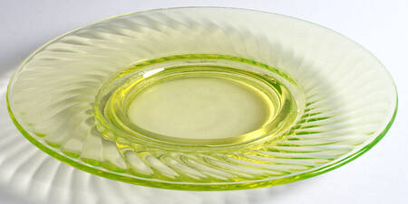 Twisted Optic Vaseline by Imperial Glass-Ohio