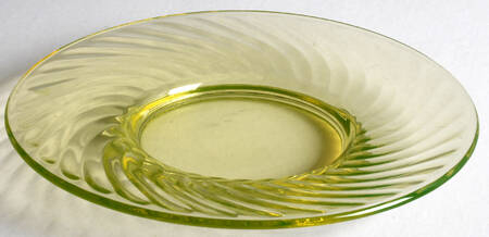 Twisted Optic Vaseline Bread & Butter Plate