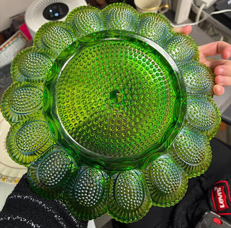 Hobnial-Green-Carnival by Indiana Glass