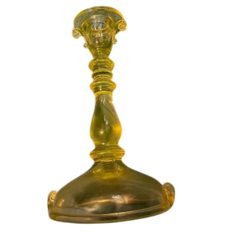 Double Scroll-Yellow (Canary) by Imperial Glass-Ohio