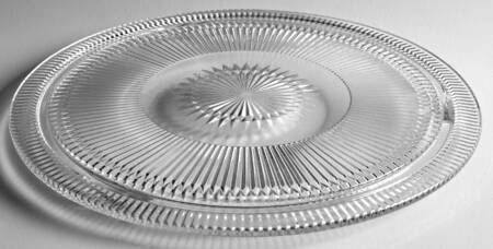 Anniversary Clear Cake Plate No Dome