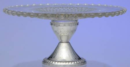 Anniversary Clear Compote Peg & Sterling Base