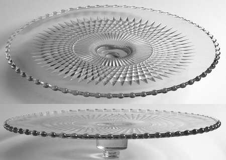 Anniversary Clear Cake Salver (Peg)