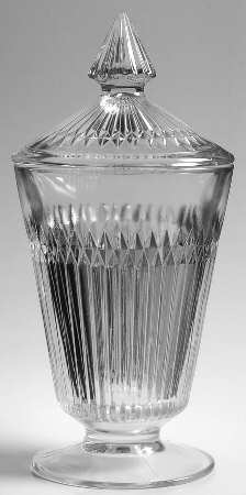 Anniversary Clear Footed Candy Dish & Lid