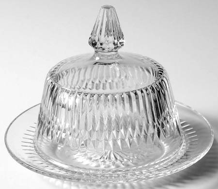 Anniversary Clear Round Covered Butter