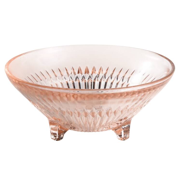 Anniversary Pink 3-Footed Open Candy Dish
