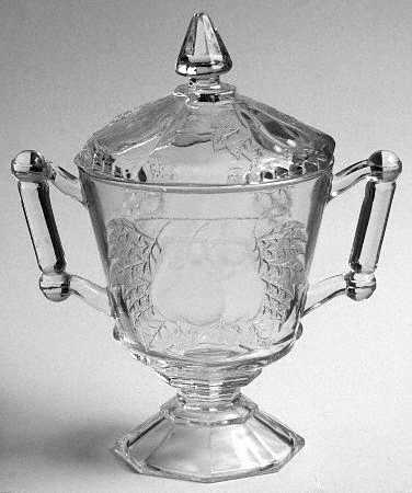 Baltimore Pear Clear Sugar Bowl & Lid
