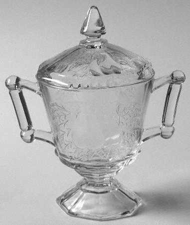Baltimore Pear Clear Sugar Bowl & Lid