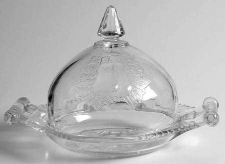 Baltimore Pear Clear Round Covered Butter