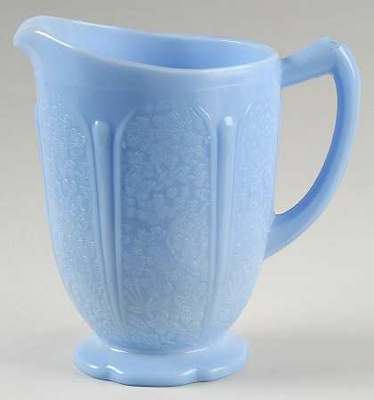 Cherry Blossom Delphite 36 Oz Pitcher W/Scalloped Base