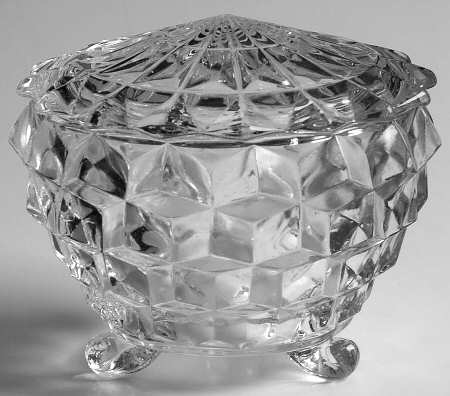 Cube Clear Powder Jar & Lid