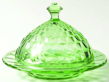 Cube Green Round Covered Butter
