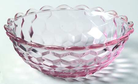 Cube Pink 4" Small Fruit/Dessert Bowl