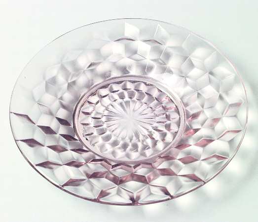 Cube Pink Bread & Butter Plate