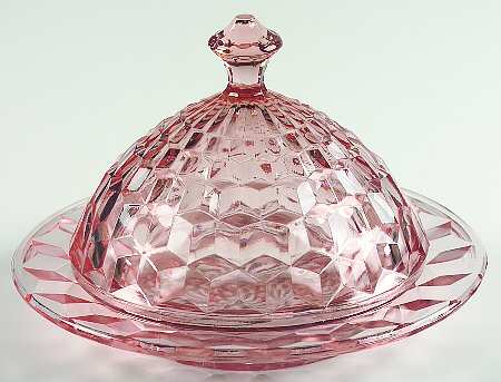 Cube Pink Round Covered Butter