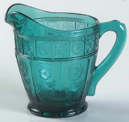 Doric and Pansy Teal Green Creamer