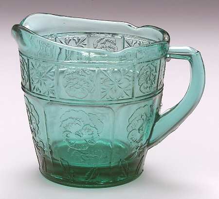 Doric and Pansy Teal Green Child's Creamer