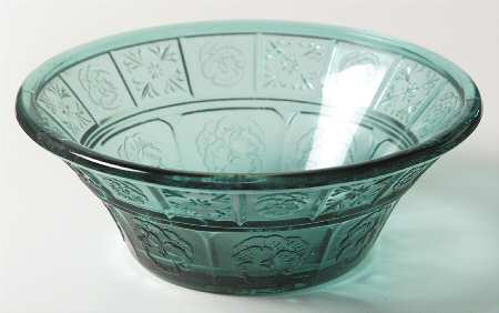 Doric and Pansy Teal Green 4" Small Fruit/Dessert Bowl