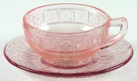 Doric and Pansy Pink Child's Cup & Saucer Set