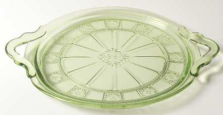 Doric Green 12" Handled Tray