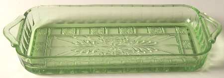 Doric Green 9" Rectangular Relish