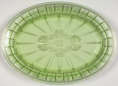 Doric Green 12" Oval Platter