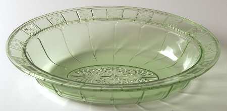 Doric Green Oval Vegetable Bowl