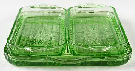 Doric Green 3 Piece Relish Set