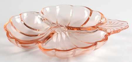 Doric Pink 3 Part Clover Shape Candy Dish
