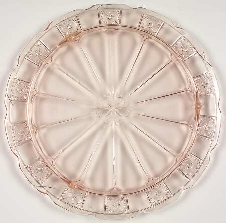 Doric Pink Footed Cake Plate