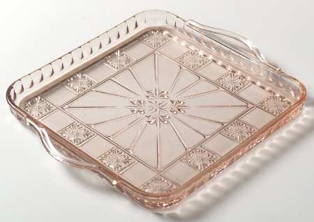 Doric Pink 9" Square Relish Tray