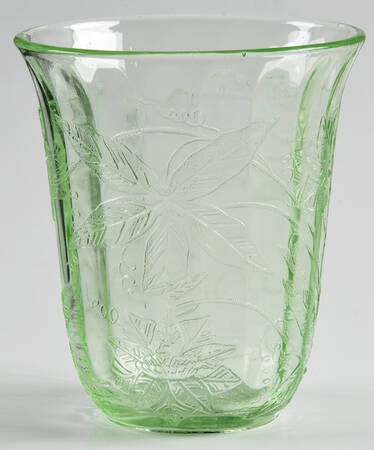Floral Green 9 Oz Flat Tumbler