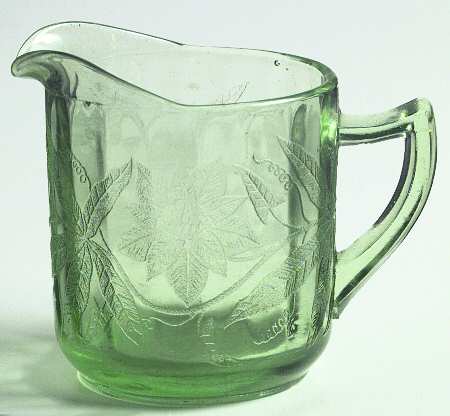 Floral Green Creamer
