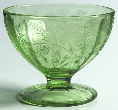 Floral Green Champagne/Tall Sherbet