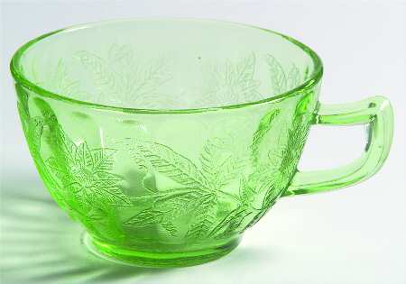 Floral Green Cup Only