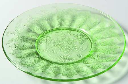Floral Green Bread & Butter Plate