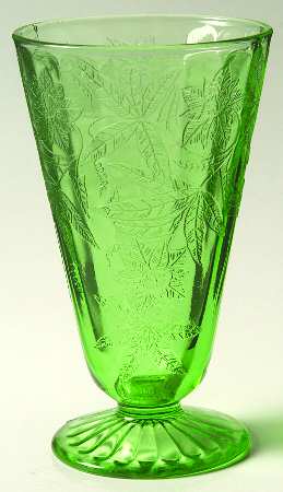 Floral Green 9 Oz Footed Tumbler