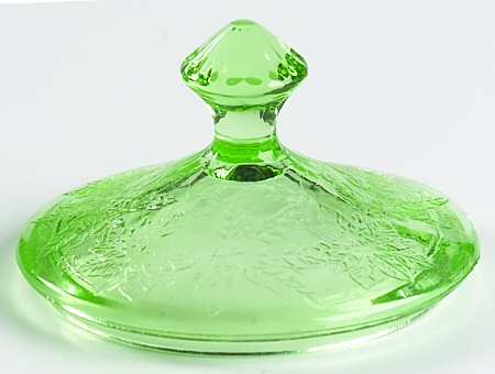 Floral Green Lid for Sugar Bowl