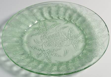 Floral Green Dinner Plate