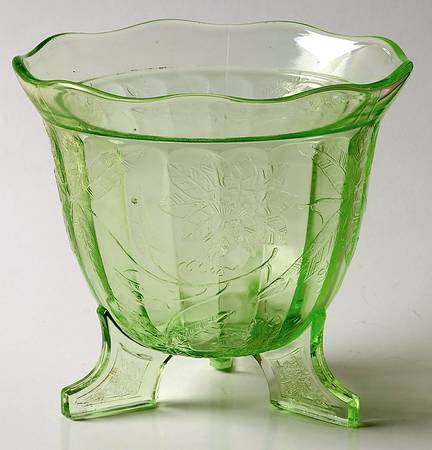 Floral Green 5" 3-Toed Vase