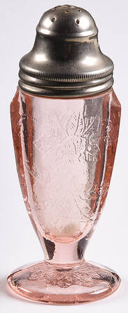 Floral Pink Footed Shaker & Metal Lid