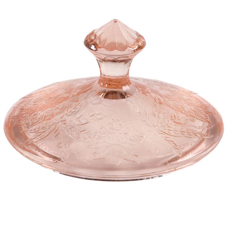 Floral Pink Lid for Footed Candy Dish